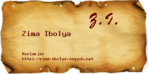Zima Ibolya névjegykártya